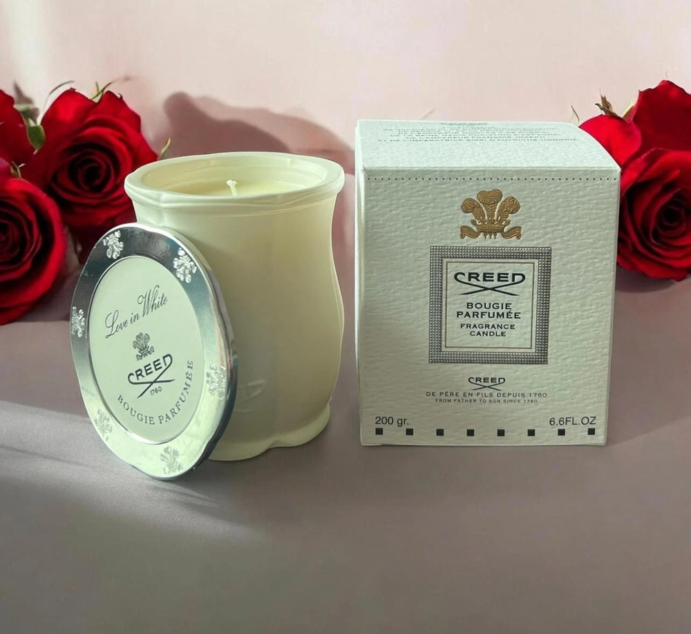 Creed Love in Withe Bougie Parfumee Fragrance Candle 6.6 oz